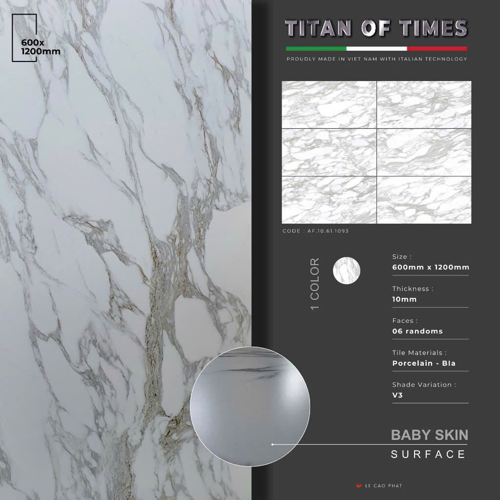 Gạch 60x120 dày 10 ly Mờ mịn cao cấp AF.10.61.1093