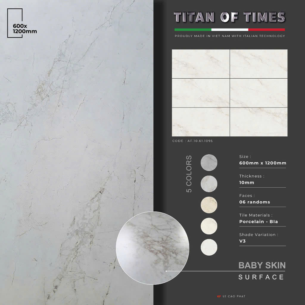 Gạch 60x120 dày 10 ly Mờ mịn cao cấp AF.10.61.1095