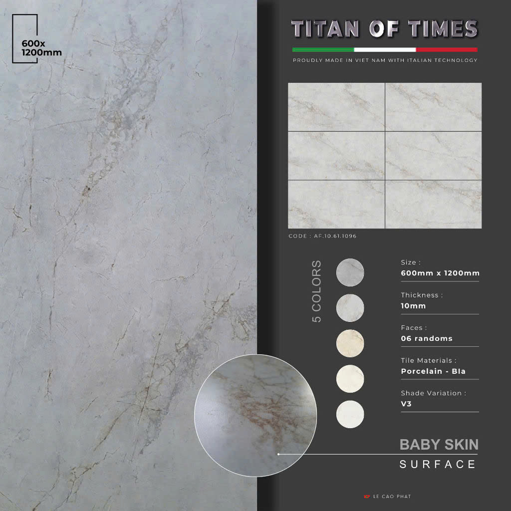 Gạch 60x120 dày 10 ly Mờ mịn cao cấp AF.10.61.1096