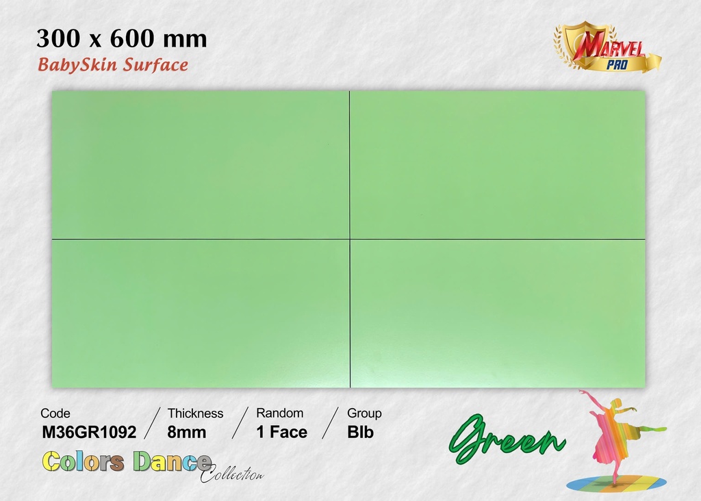 GẠCH ỐP LÁT APODIO M36GR1092 - MÀU XANH LÁ (MATT MỊN)