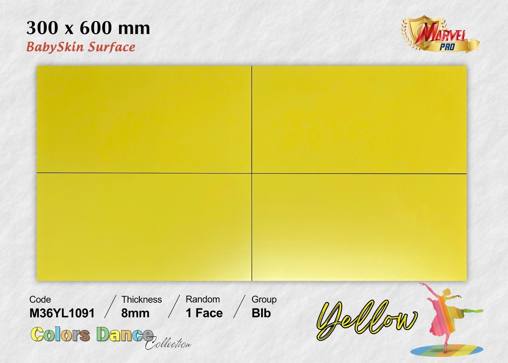 GẠCH ỐP LÁT APODIO M36YL1091 - MÀU VÀNG (MATT MỊN)