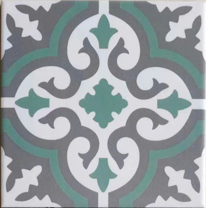 Gạch bông TQ xương porcelain mặt mờ, KT 200x200mm, mã SM20418