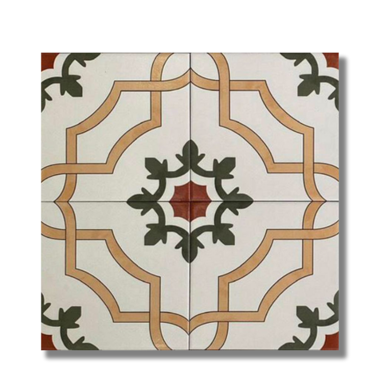 Gạch bông TQ, KT 200x200 mm, Xương Porcelain mặt mờ mã DC272 (2010)