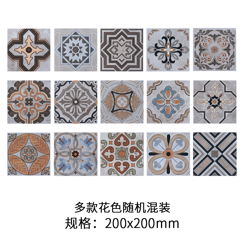 Gạch Bông Mix KT 200x200 mm mã DC36 (1.2 m2 / hộp BD Vàng)