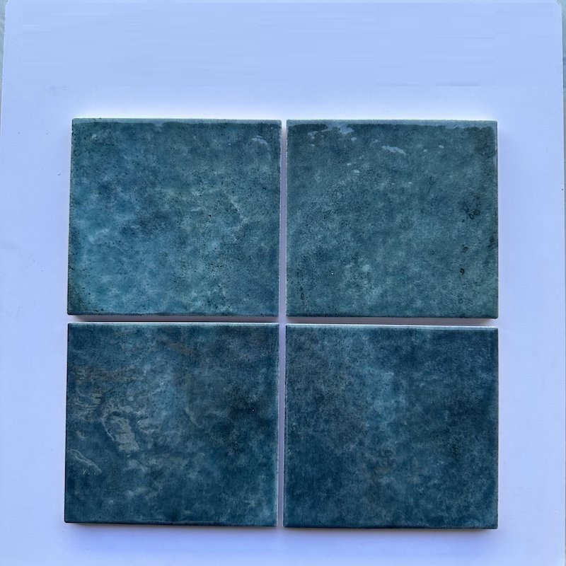 Gạch thẻ gợn sóng xanh 123x123 mm LP12308