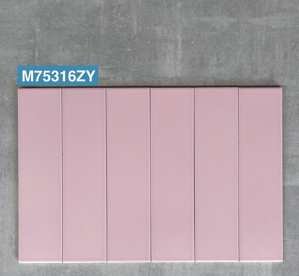 Gạch thẻ hồng bóng vát 75x150mm mã Y2A17093E