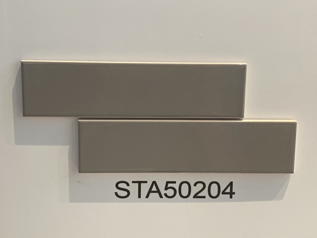 Gạch thẻ trang trí cao cấp VN, KT 50x200 mm màu nâu nhạt bóng phẳng mã PSTA50204 loại ưu