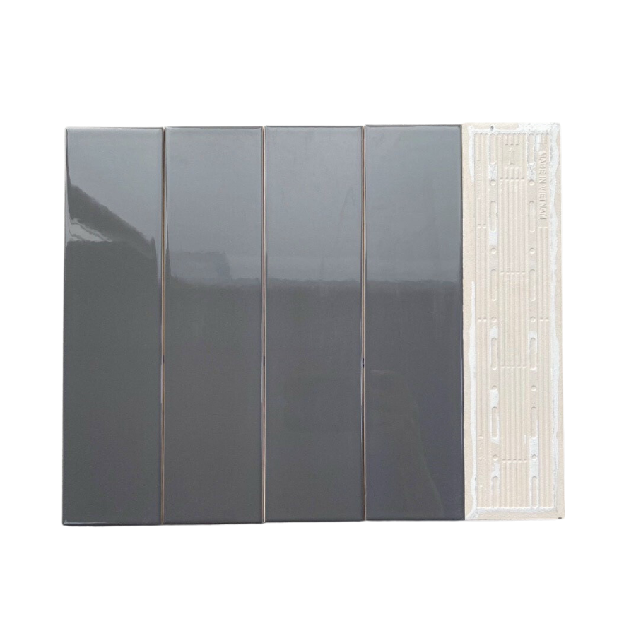 Gạch thẻ VN, KT 75x300mm, xám đậm bóng phẳng PSTA75305 loại ưu