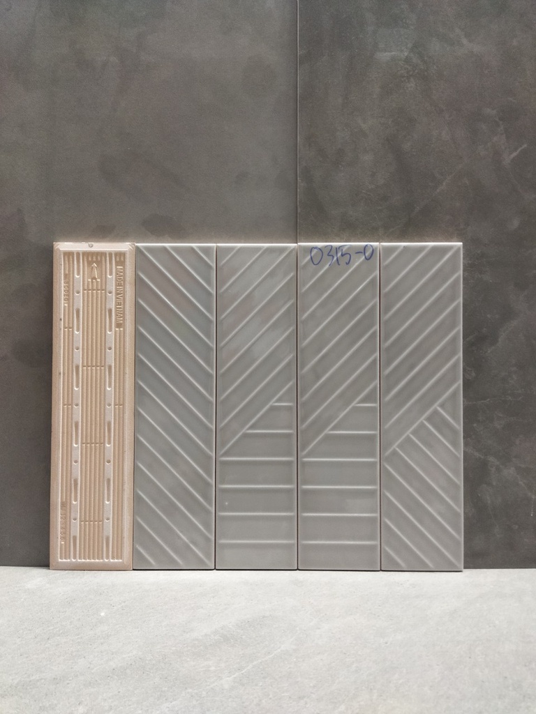 [0315-0] gạch thẻ VN 75x300mm VN loại 1 họa tiết xám bóng mã 0315-0