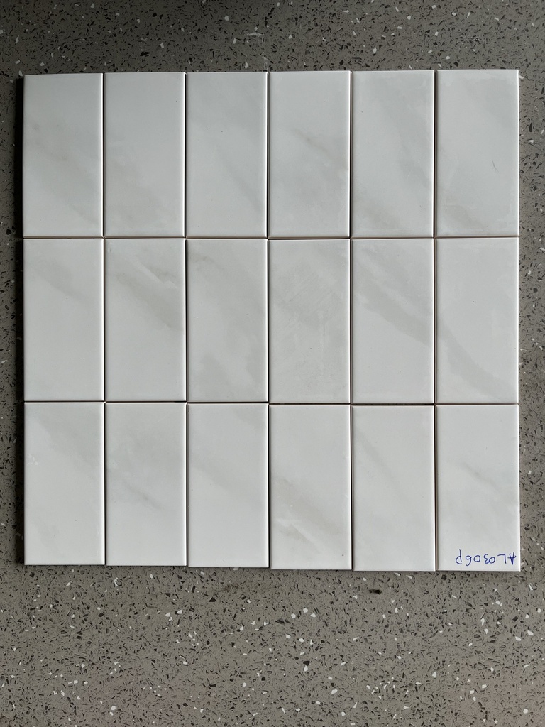 [AL0306P] Gạch thẻ VN KT 75x150mm VN loại 1 trắng vân khói bóng phẳng mã AL0306P