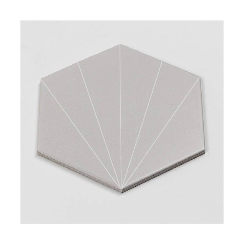 Gạch thẻ trang trí hình lục giác 3D 115x200x230mm A026 màu xám