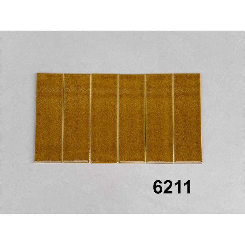Gạch Thẻ Men Rạn kt 60x200mm Màu Vàng Mã MHD6211