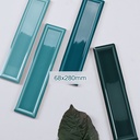 Gạch Thẻ Xanh Nước Hồ Đậm Bóng Lõm 68x280 mm M6804S-C