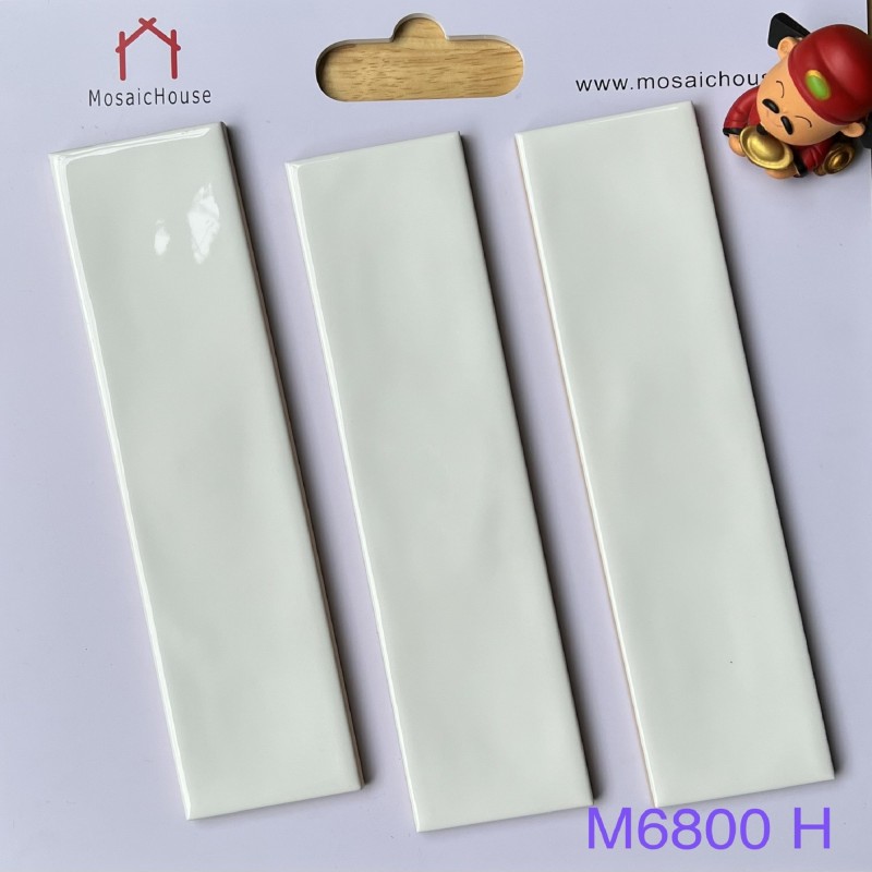 Gạch Thẻ lượn mặt 68x280 mm màu trắng M6800H