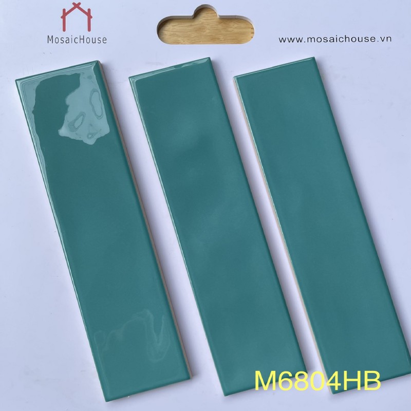 Gạch Thẻ lượn mặt 68x280 mm màu xanh M6804H-B