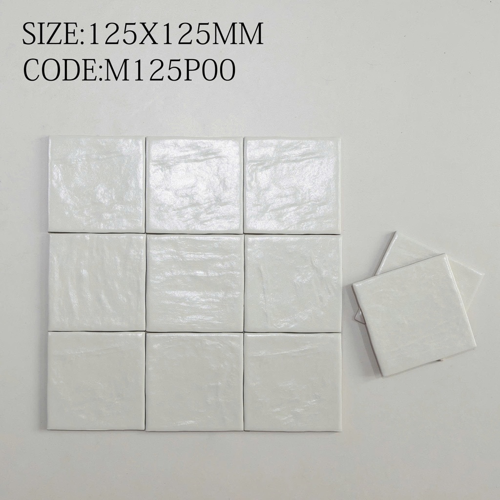 Gạch thẻ 125x125mm bề mặt ngọc trai cao cấp M125P00