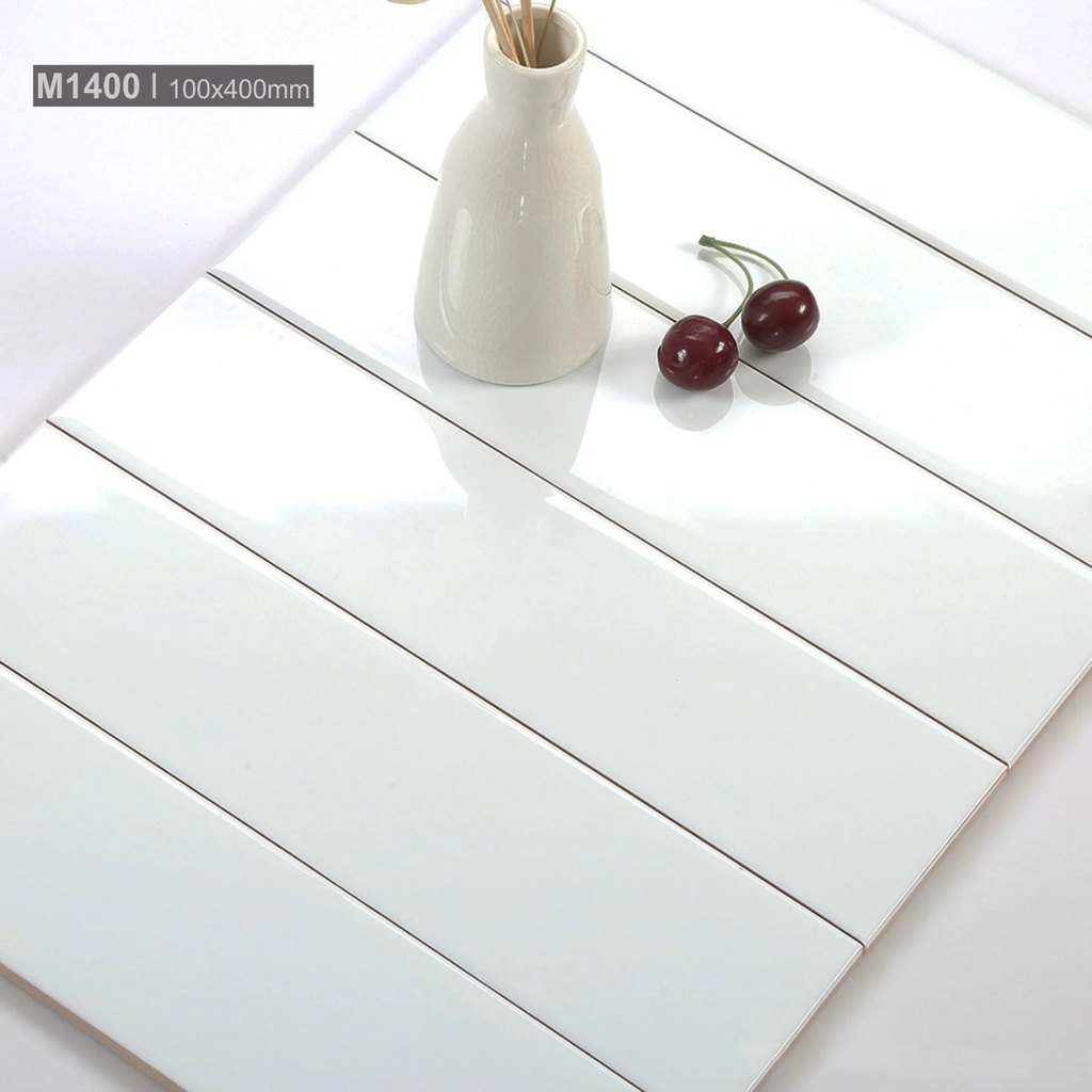 Gạch thẻ xương bóng phẳng KT 100x400mm STA1401 loại 1