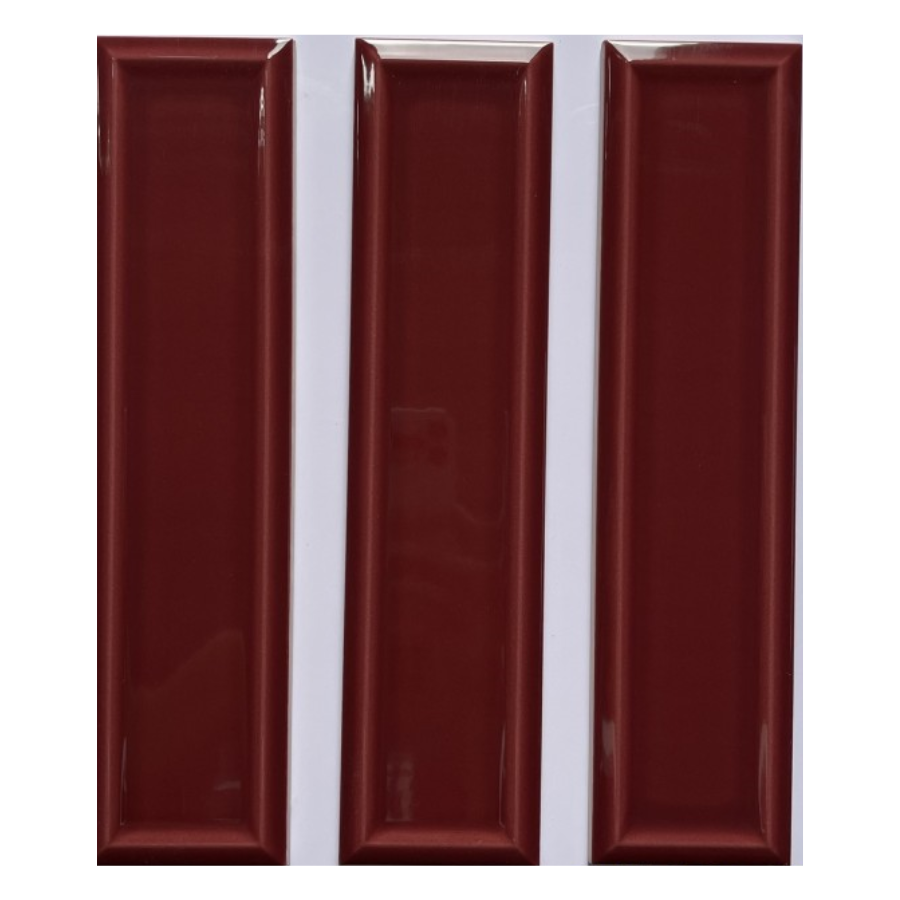 Gạch thẻ đỏ đô bóng lõm 68x280 mm MHS 6817