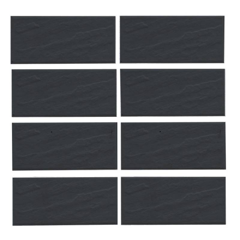 Gạch thẻ ốp tường màu xám đậm bề mặt sần 45x95 mm 9013