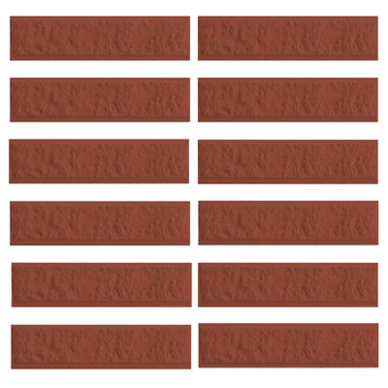 Gạch thẻ ốp tường ngoại thất đỏ 60x240mm 86511