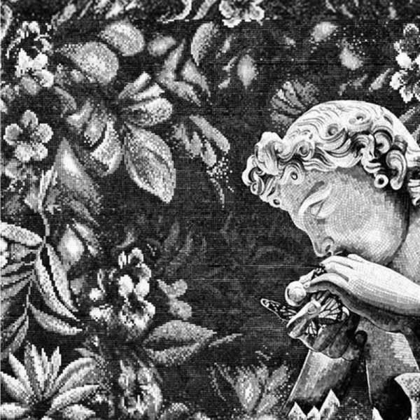 Tranh khảm đá tự nhiên thủ công Centurymosaic hoa văn hoa