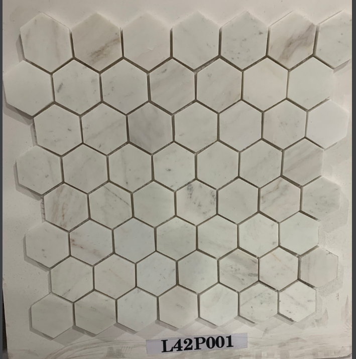 Đá Mosaic Tự Nhiên Lục Giác Mài Bóng