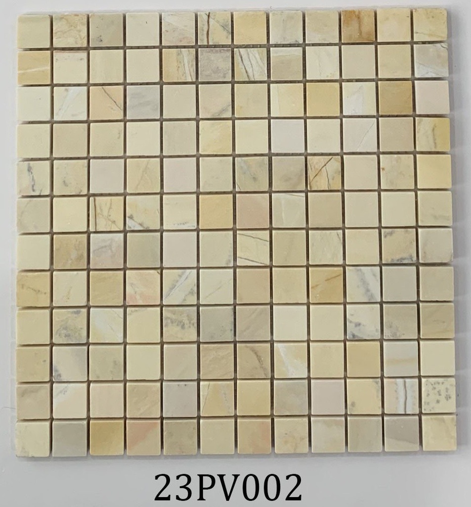 Đá Mosaic vàng chip vuông bóng 48PV002