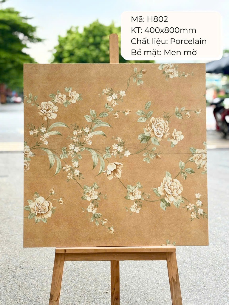 Gạch ốp lát TQ, KT 400x800 mm Xương Porcelain mặt mờ mã H802 (1thùng/ 1.92m2/ 6v/ 36,5kg)