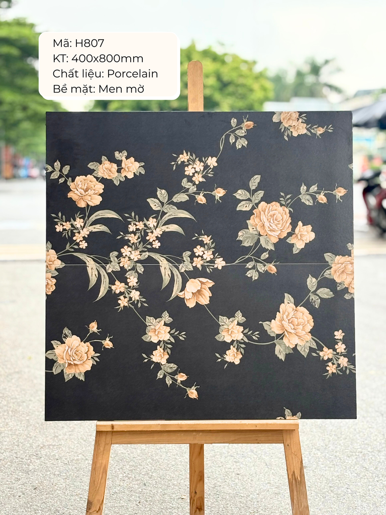 Gạch ốp lát TQ, KT 400x800 mm Xương Porcelain mặt mờ mã H807 (1thùng/ 1.92m2/ 6v/ 36,5kg)
