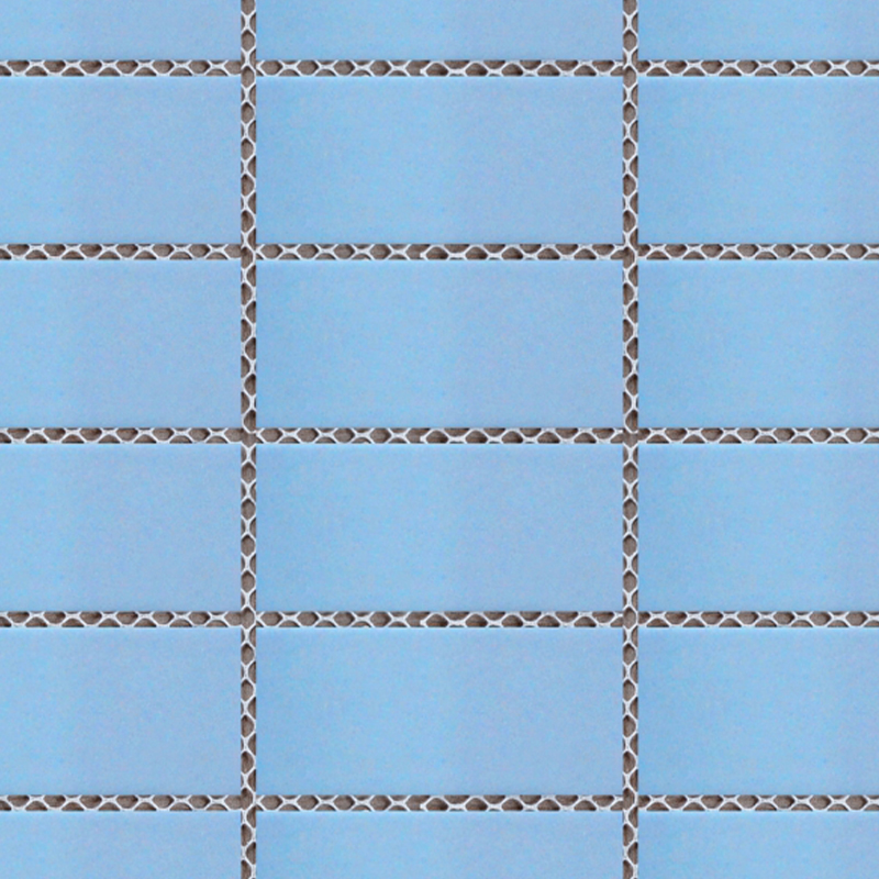 Gạch Mosaic Stark KT chip 45x95 mm KT vỉ 300x300 mm màu xanh mờ mã M2705