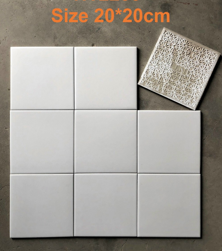 Gạch bông TQ, KT 200x200 mm, Xương Porcelain mặt mờ mã NT2200 (1.2m/hộp)