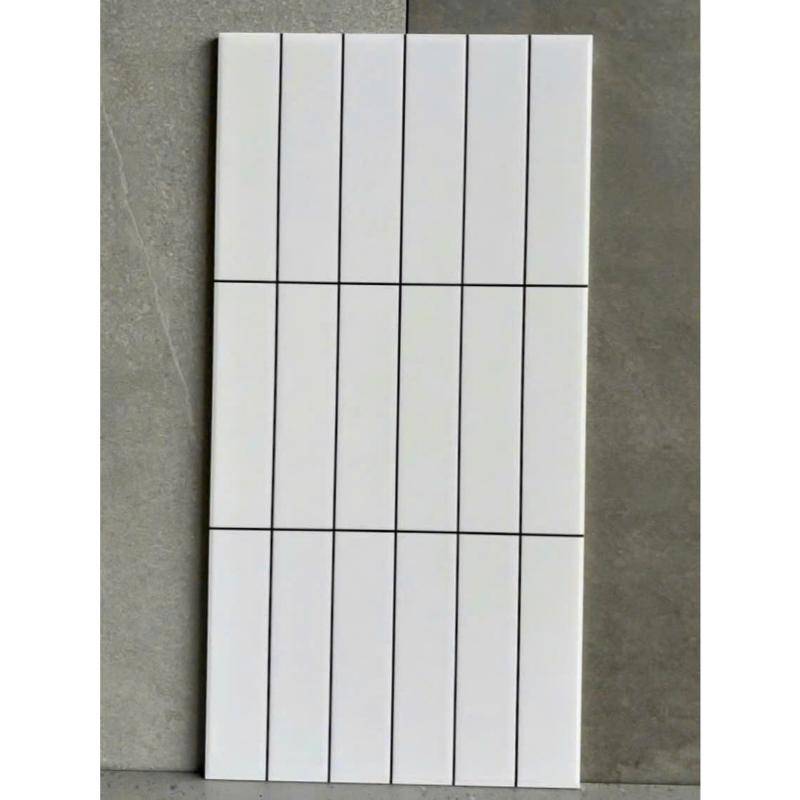 Gạch trang trí giả thẻ TQ, KT 300x600mm trắng mờ mã Y6861A