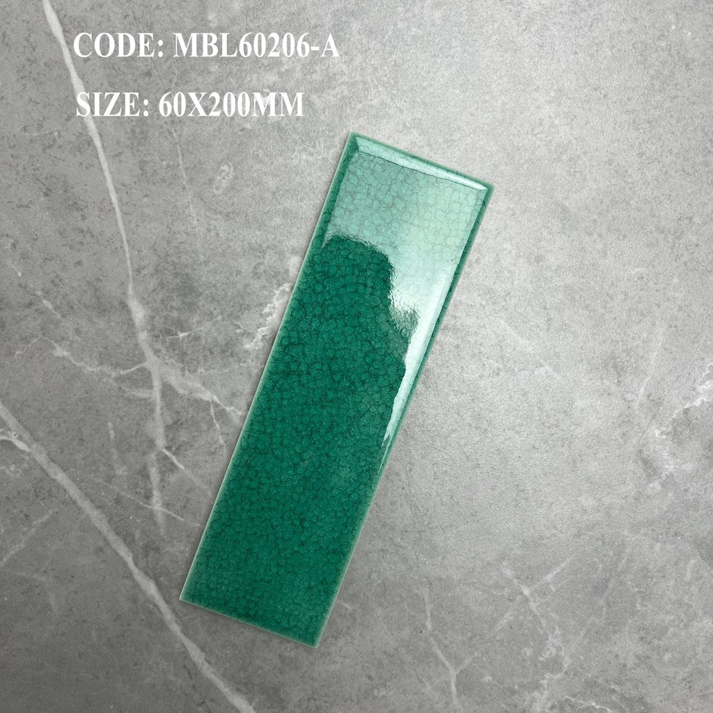 Gạch gốm men rạn 60x200mm xanh ngọc mã MBL60206-A
