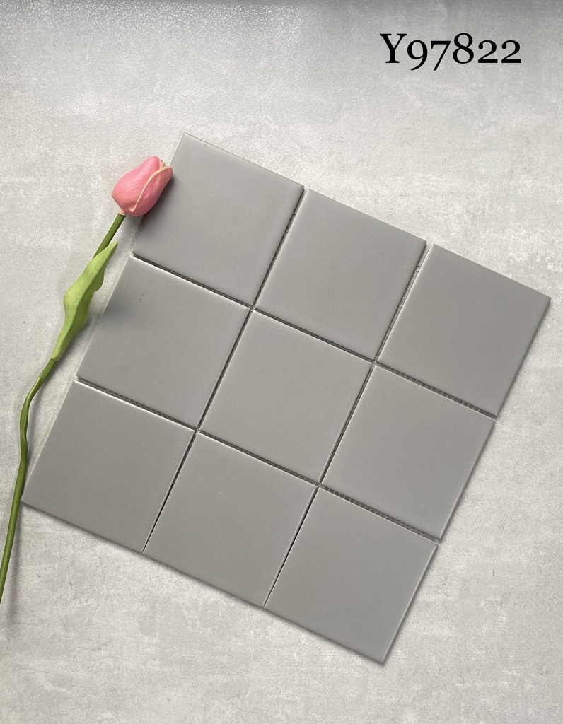Gạch Mosaic xám nhạt men Matt KT 97x97mm Mã Y97822 