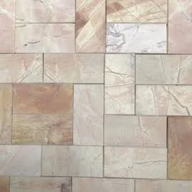 Đá trang trí VN, KT 100x200 mm hồng xanh vân mây mài bóng 