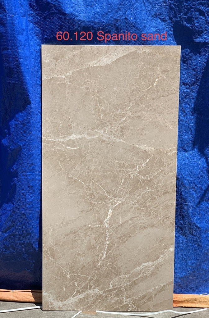 Gạch lát nền kem vân đá Spanito sand KT 60x120cm