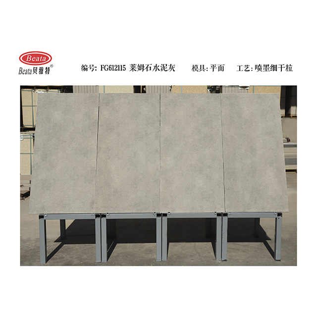 Gạch lát tường và sàn men sứ/gốm thiết kế hiện đại cho cảnh quan ngoài trời, màu xám xi măng đá vôi làm điểm nhấn