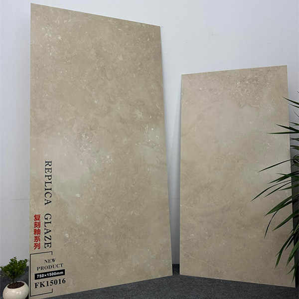 Gạch men sứ màu nâu nhạt bề mặt mờ kích thước 750x1500mm&600x1200mm