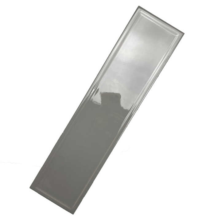 Gạch men sứ trắng mờ 100*400mm kiểu tàu điện ngầm, bề mặt lõm, dùng cho tường phòng tắm, thiết kế hiện đại, dùng trong nhà