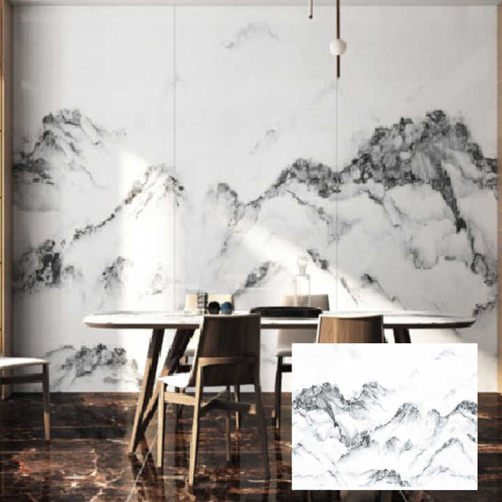 Gạch đá Sintered khổ lớn 1200*2400mm mài bóng phong cách Morocco