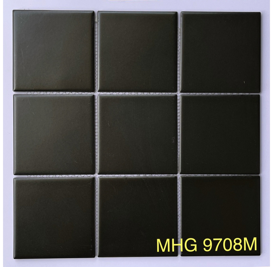 [DSC-S9708M] Gạch Mosaic KT chip 97x97mm đen mờ S9708M