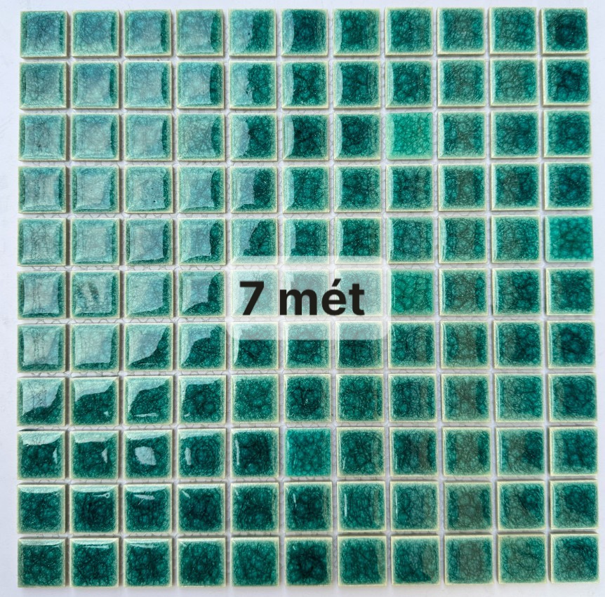 Gạch Mosaic Gốm Men Rạn 2 Lớp Xanh Ngọc MHG2546
