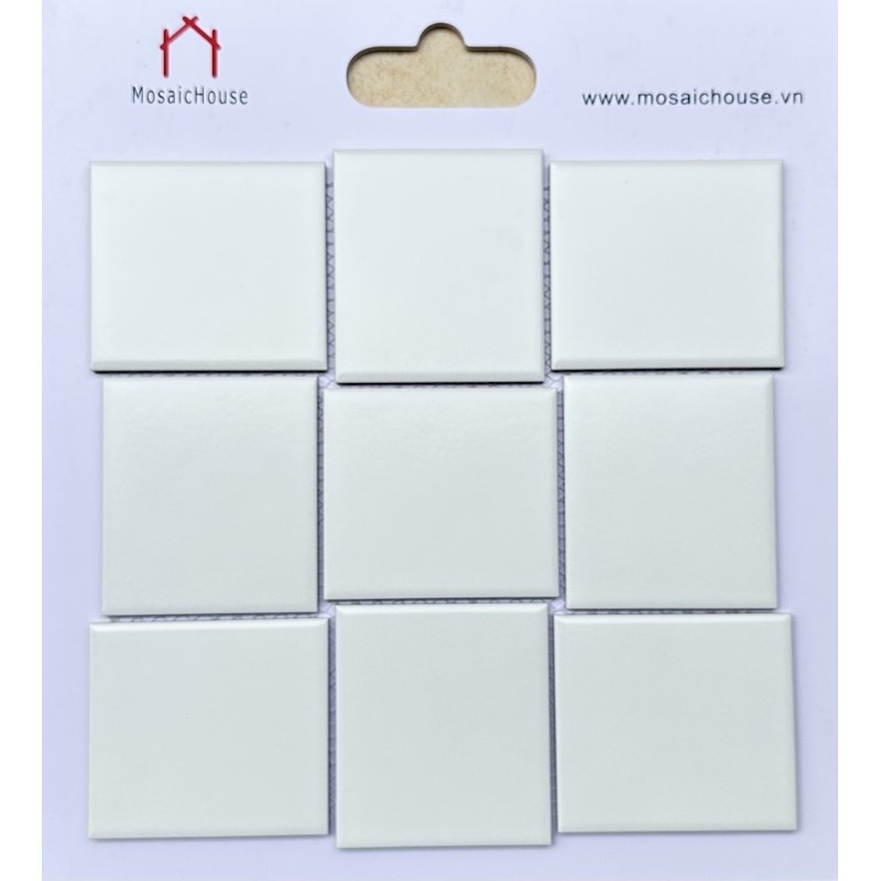 Gạch Mosaic Gốm Vuông Màu Trắng MHT99