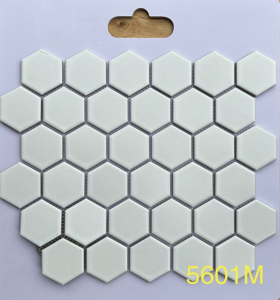 Gạch Mosaic Lục Giác Trắng Mờ mã 5601M