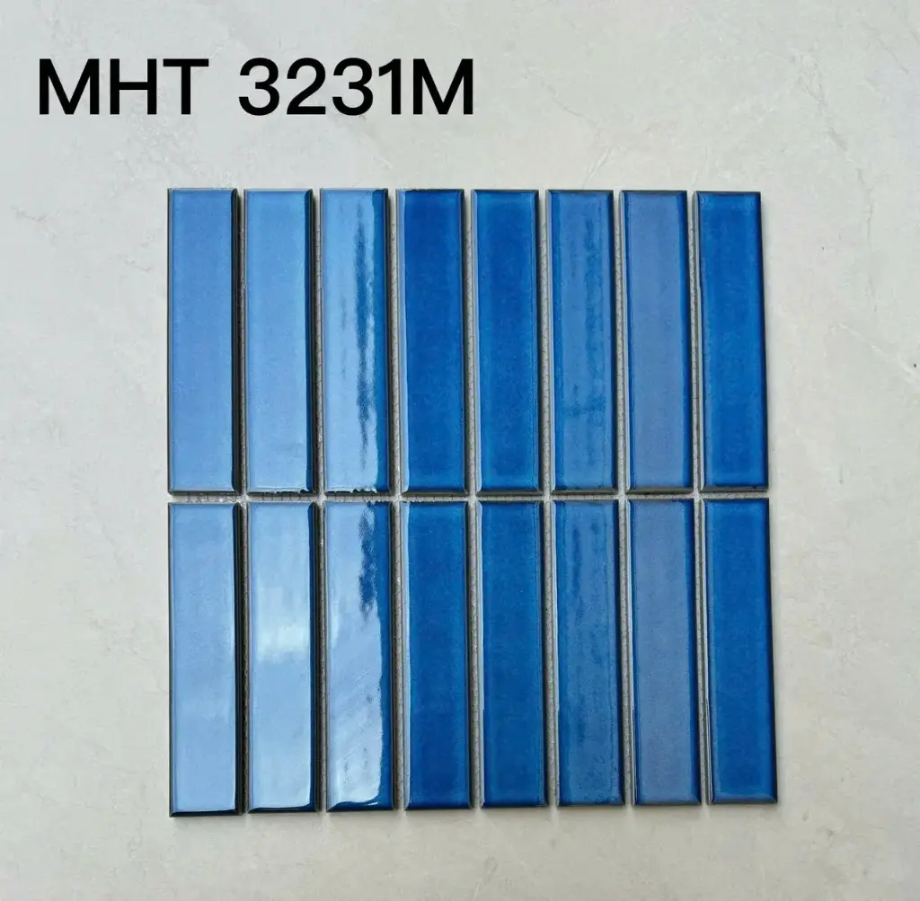 Gạch Mosaic Que Đũa xanh dương mã MHT 3231M (1h/1.68h/20vi/21kg)