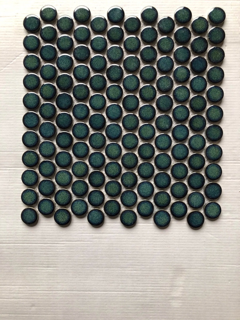 Gạch Mosaic bi tròn xanh bóng rạn 19EB-D77