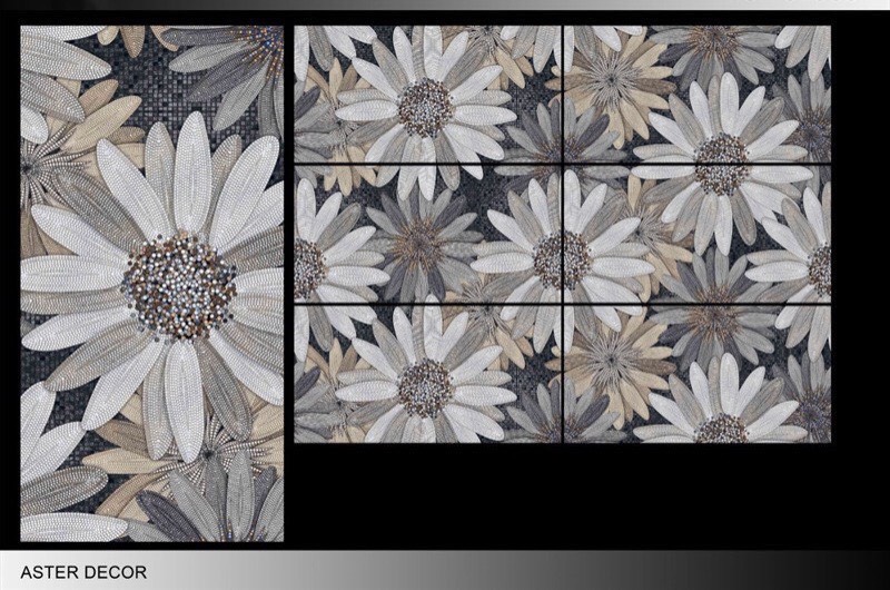 Gạch Tranh Mosaic 600x1200mm Flower Decor-04