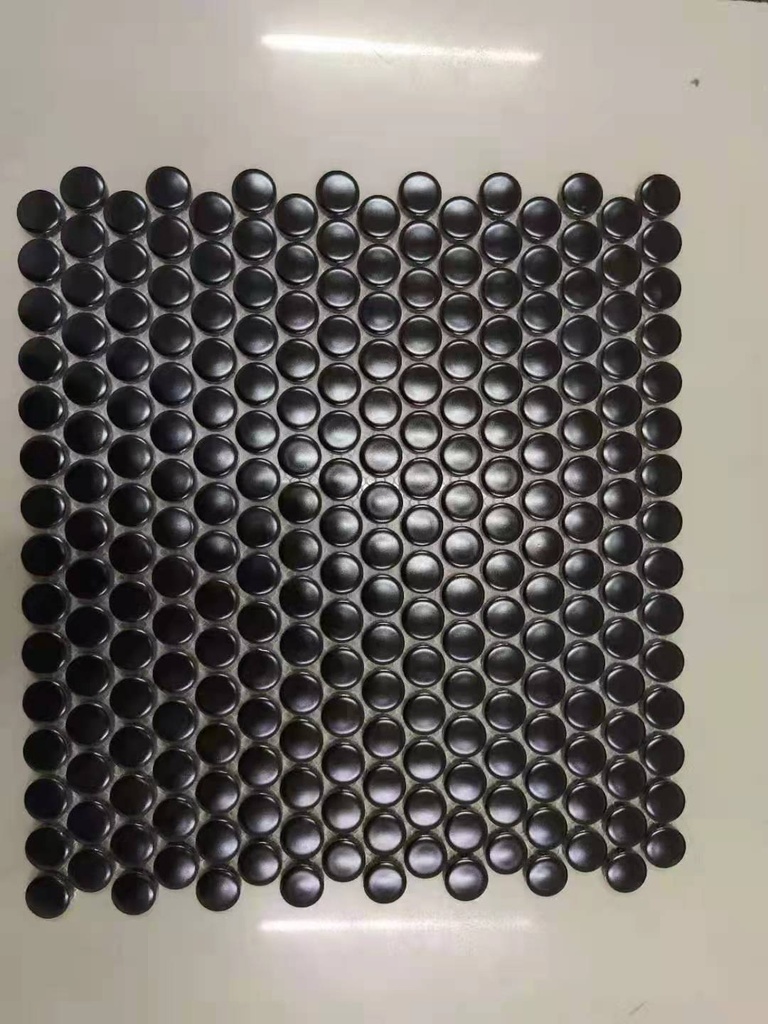 Gạch mosaic bi tròn đen mờ NK1917