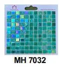 Gạch mosaic thủy tinh nhập khẩu, màu xanh lá, KT viên 25mm x 25mm, KT vỉ 300x300 mm, MH 7032 (1 thùng 22 vĩ = 2m2)
