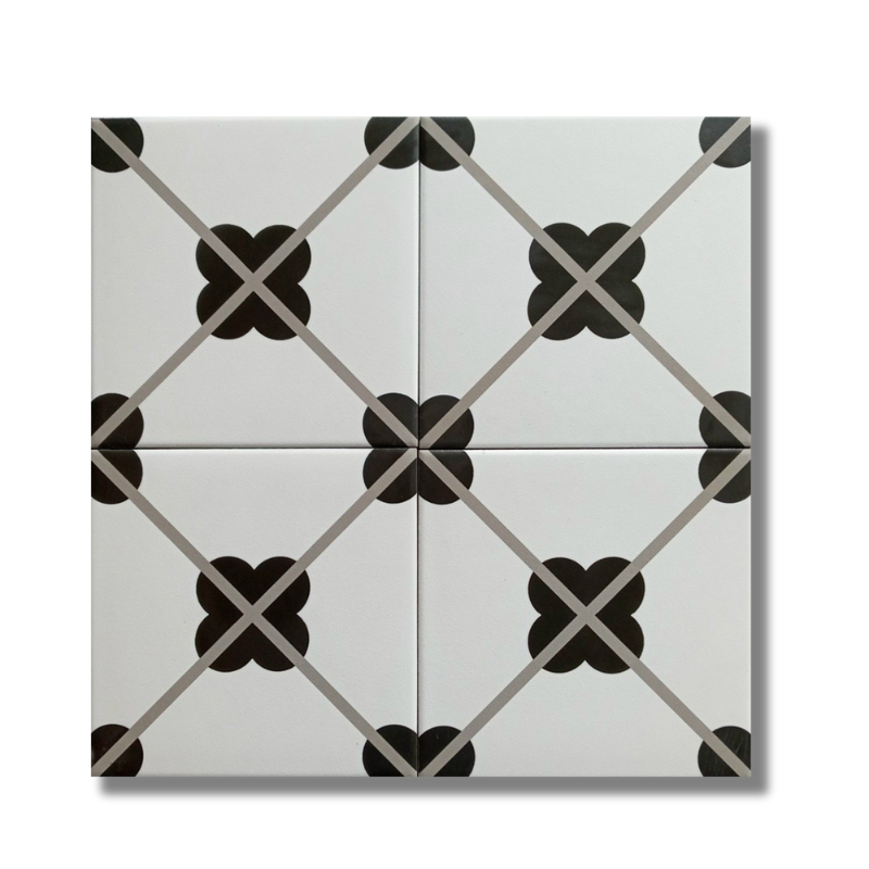 Gạch bông TQ, KT 200x200 mm, Xương Porcelain mặt mờ mã ND210